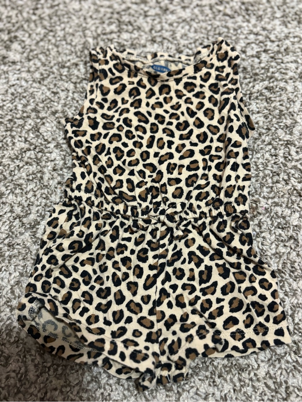 Old Navy Leopard Print Sleeveless Romper - Tan & Black